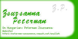 zsuzsanna peterman business card